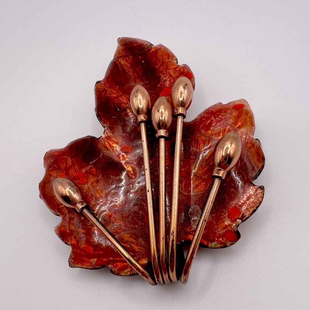 Vintage Matisse Renoir Heart Leaf Brooch
